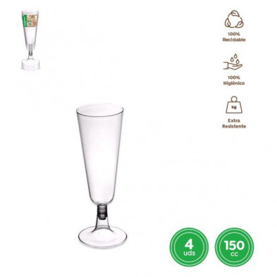 Copa De Vino De Plástico Biodegradable Pla